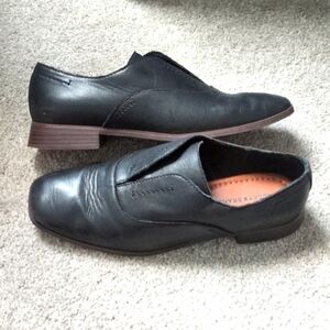 Lucky Brand Women's Leather Oxford Black Erlina Low Profile Loafers Shoe